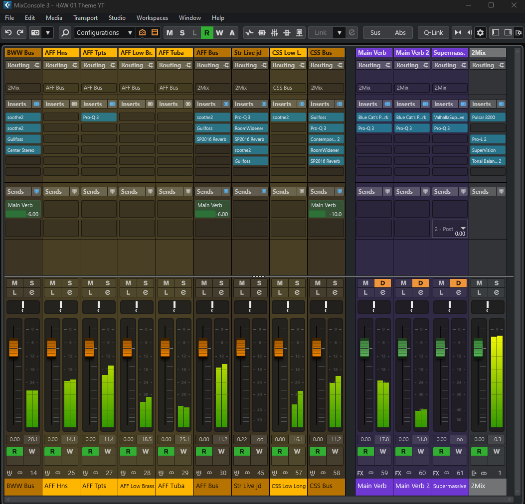 Music theory, Orchestral template building, Your Software, Plugins, Acoustics and Balanced Mixes